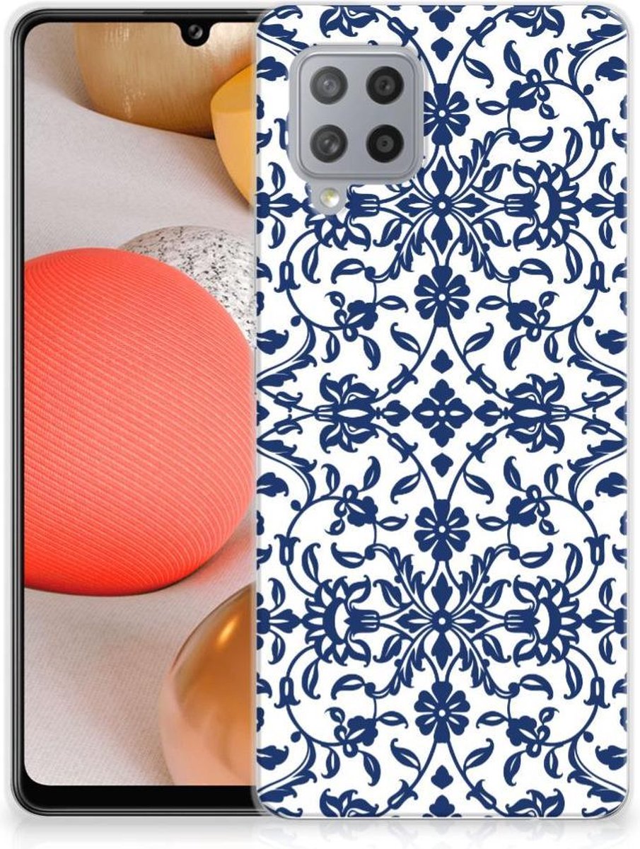 Samsung Galaxy A42 TPU Case Flower Blue