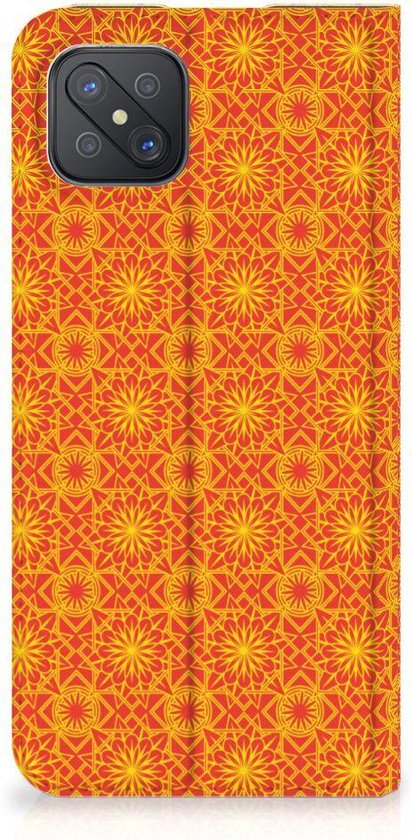 Coque de téléphone OPPO Reno4 Z 5G Wallet Case Batik Orange