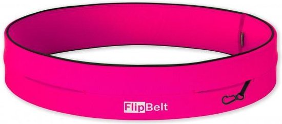 FlipBelt Classic - Running Belt – Hardloopriem voor Telefoon, Water en Meer – Unisex – Roze - XL