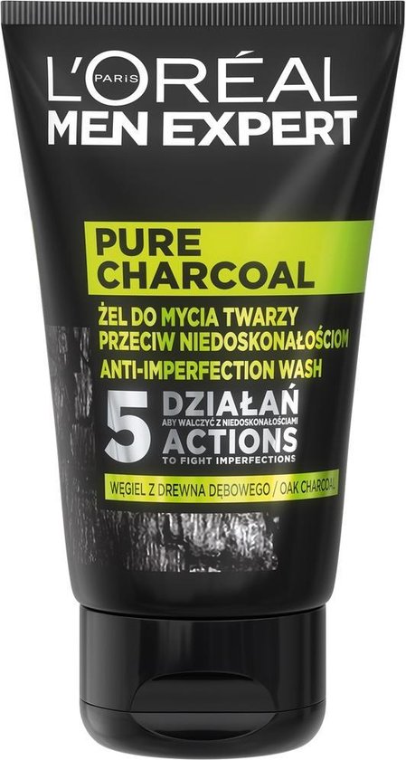 L'Oreal - Men Expert Face Wash Against Imperfections Pure Charcoal 100Ml