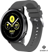 Siliconen Smartwatch bandje - Geschikt voor  Samsung Galaxy Watch Active / Active2 siliconen bandje - grijs - Strap-it Horlogeband / Polsband / Armband