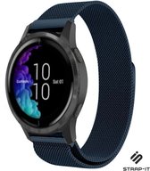 Milanees Smartwatch bandje - Geschikt voor  Garmin Venu Milanese band - blauw - Strap-it Horlogeband / Polsband / Armband