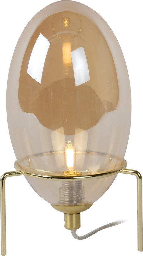 Lucide EXTRAVAGANZA BELLISTER - Lampe de table - Ø 13 cm - 1xG9 - Ambre