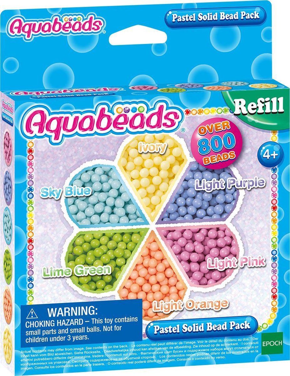 Aquabeads Navulling parels pastel 31360 - Hobbypakket