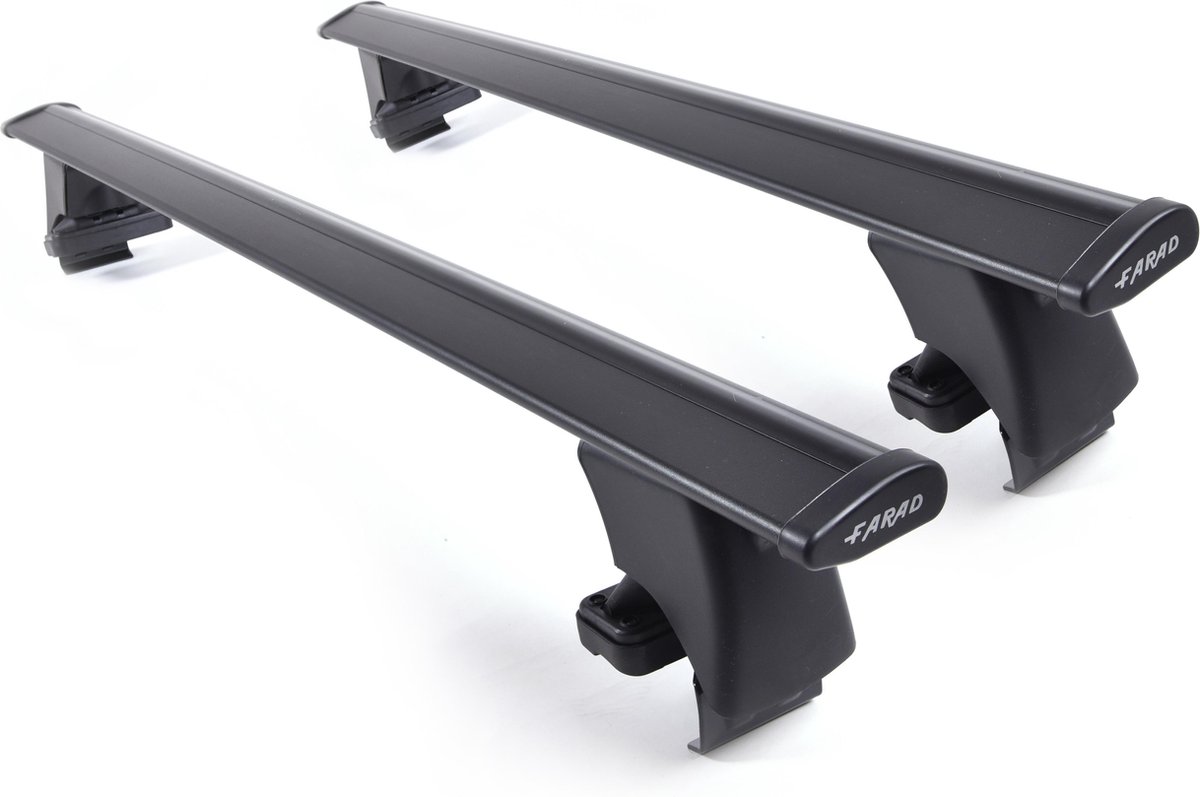 Farad Dakdragers - Audi A4 sedan 2007 t/m 2015 - Glad dak - 100kg Laadvermogen - Aluminium -Wingbar - Zwart