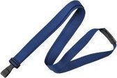 Ultraclip keycord 16mm navy blue m. breekbeveiliging en plastic haak, pk a 25 stuks