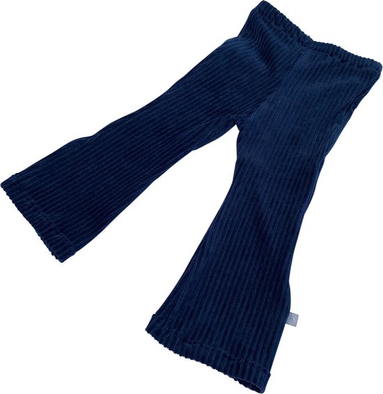 Pantalon Filles tinymoon Rib – modèle évasé – Bleu foncé – Taille 110/116