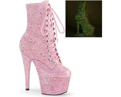 Pleaser - ADORE-1020GDLG Plateau Laarzen, Paaldans schoenen - Paaldans schoenen - 42 shoes - Roze