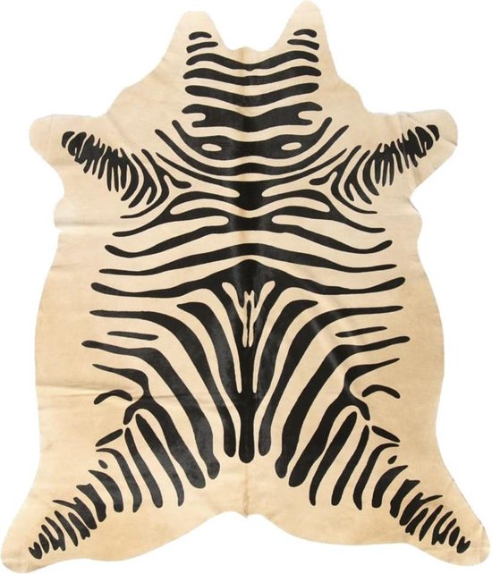 Tapijt Vloerkleed Koeienhuid Zebraprint Leder / Bont 180x250x0,3cm | Mars & More