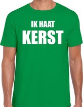 Fout Kerst shirt / t-shirt - Ik haat Kerst - groen voor heren -Kerstkleding / Kerst outfit L