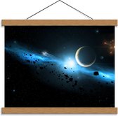 Schoolplaat – Planeten in de Ruimte - 40x30cm Foto op Textielposter (Wanddecoratie op Schoolplaat)