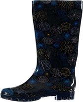Xq Footwear Regenlaarzen Bloem Hoog Dames Rubber Navy Maat 40