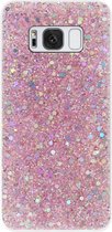 ADEL Premium Siliconen Back Cover Softcase Hoesje Geschikt voor Samsung Galaxy S8 Plus - Bling Bling Roze