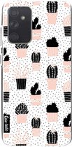 Casetastic Samsung Galaxy A72 (2021) 5G / Galaxy A72 (2021) 4G Hoesje - Softcover Hoesje met Design - Cactus Print Print