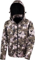 Result Core Mens Camo TX Performance Hooded Softshell Jacket (Camo Groen)