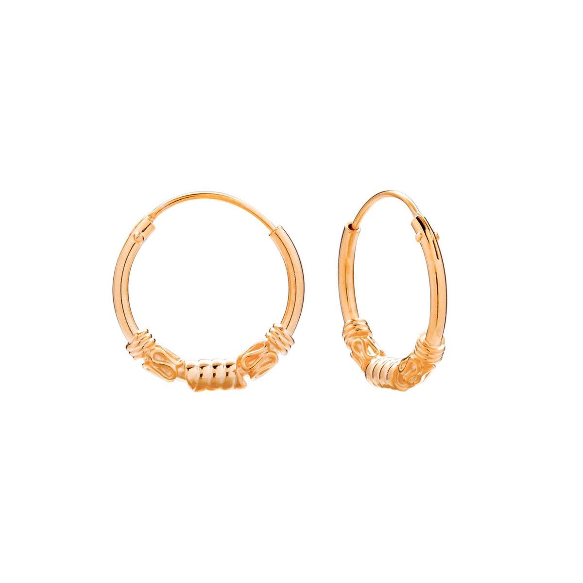 Oorbellen dames | Oorringen | Rose gold plated Bali hoops, slingertjes en spiralen