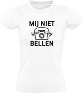 Mij niet bellen Dames t-shirt | Chateau Meiland | Martien Meiland | grappig | gezeik |wijnen | cadeau | Wit