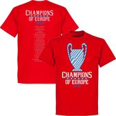 Bayern München Champions Of Europe Selectie 2020 T-Shirt - Rood - 4XL