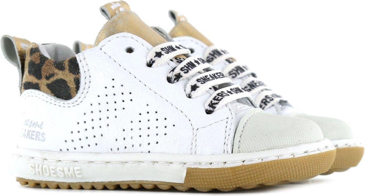 Shoesme Extreme Flex Meisjes Sneakers Wit Leopardo - Schoenen.nl