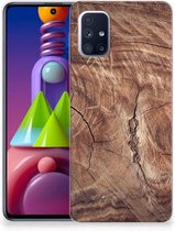 Backcover Soft Siliconen Hoesje Geschikt voor Samsung Galaxy M51 Telefoon Hoesje Boomstam