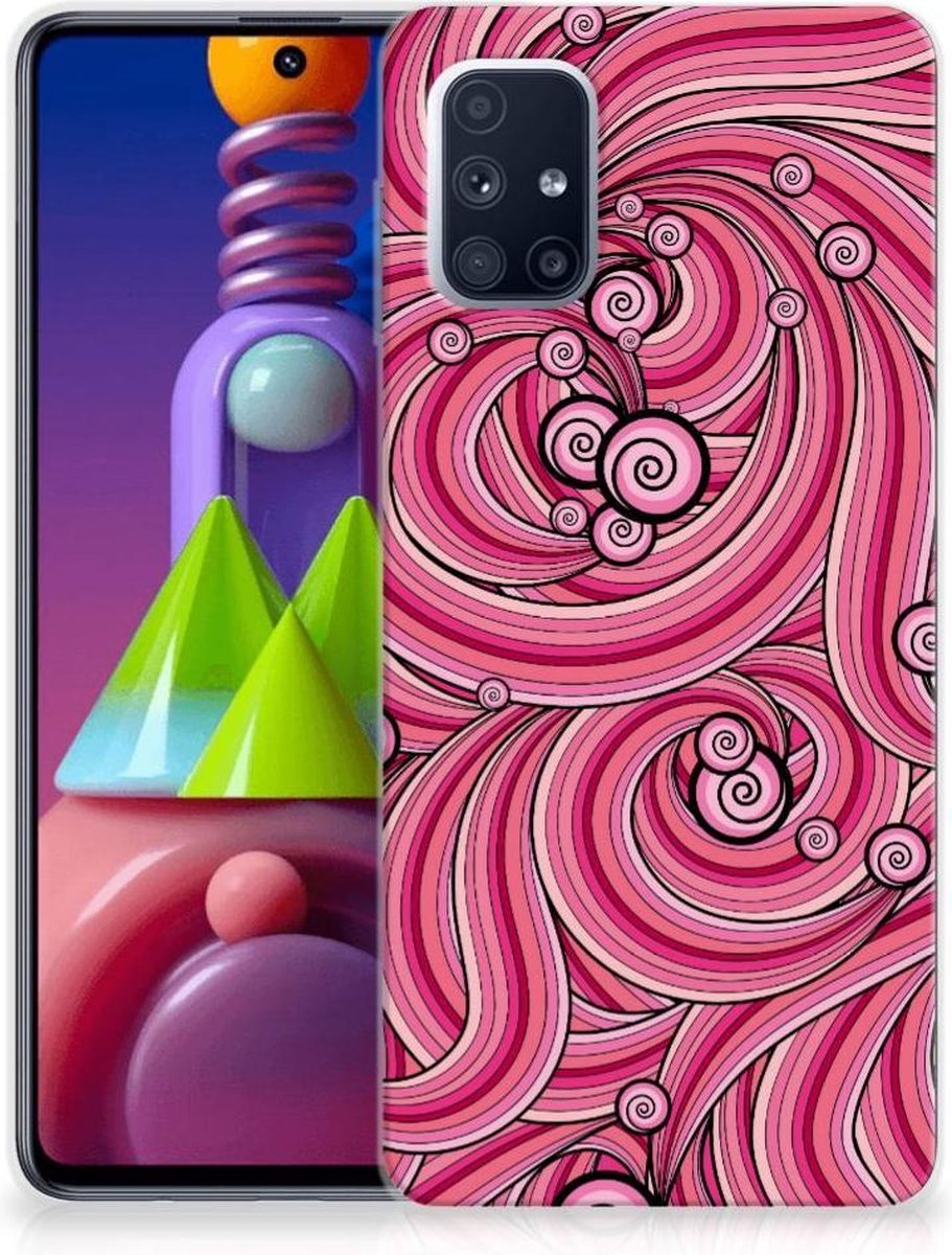 Samsung Galaxy M51 Hoesje maken Swirl Pink