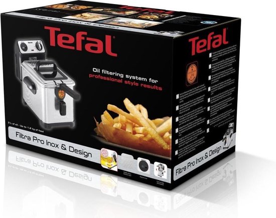 Afmetingen - Tefal 3045386376582 - Tefal Filtra Pro Inox & Design FR5111 - Frituurpan