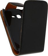 Xccess Leather Flip Case Samsung S5310 Galaxy Pocket Neo Black
