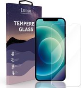 Lunso - Gehard Beschermglas - Full Cover Tempered Glass - Geschikt voor iPhone 12 Mini