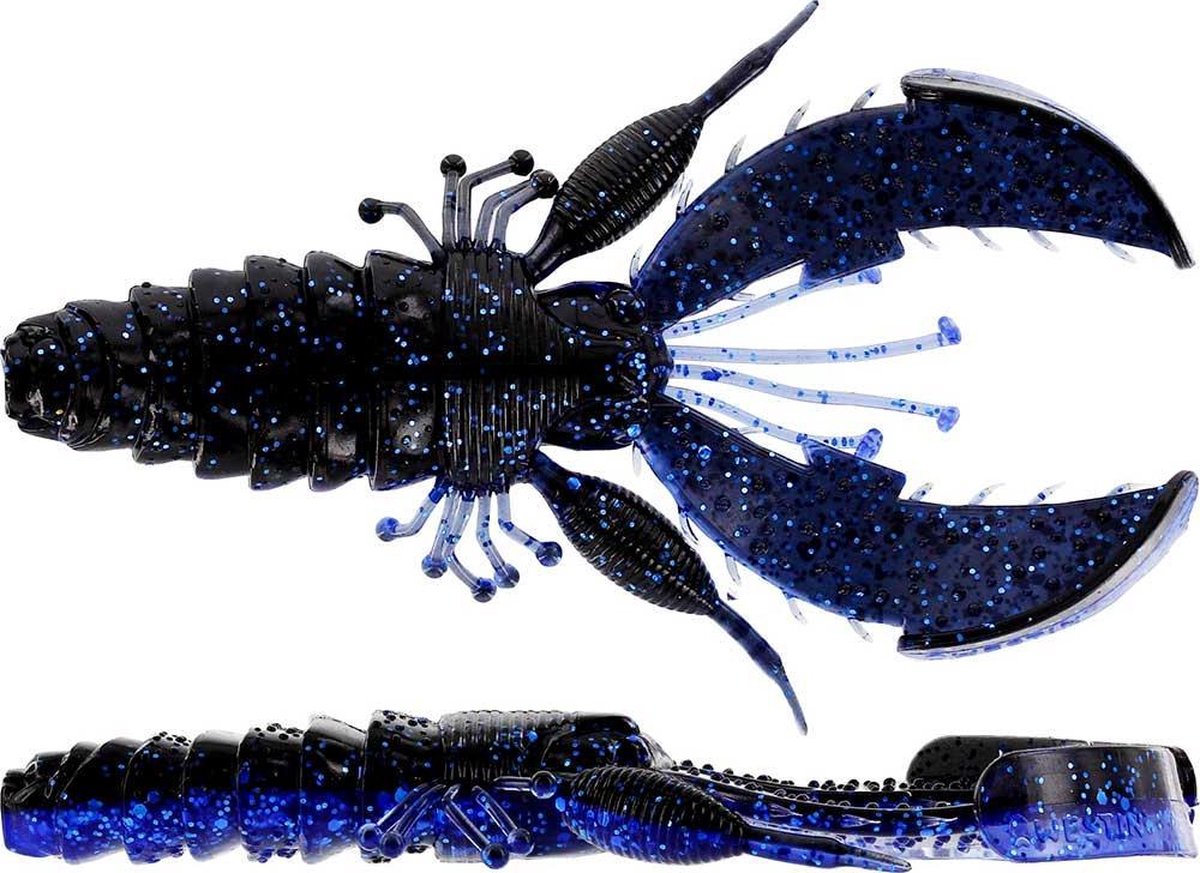 Westin CreCraw Creaturebait - Black/Blue - 8.5cm - 7g - 5 Stuks - Zwart