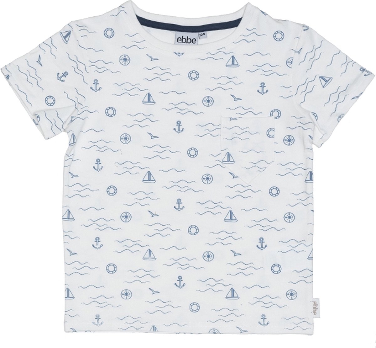 Ebbe - jongens T-shirt - waves - Maat 98