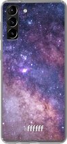 6F hoesje - geschikt voor Samsung Galaxy S21 -  Transparant TPU Case - Galaxy Stars #ffffff