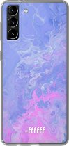 6F hoesje - geschikt voor Samsung Galaxy S21 -  Transparant TPU Case - Purple and Pink Water #ffffff