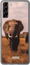 6F hoesje - geschikt voor Samsung Galaxy S21 Plus -  Transparant TPU Case - Elephants #ffffff