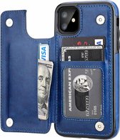 geschikt voor Apple iPhone 11 wallet case - blauw