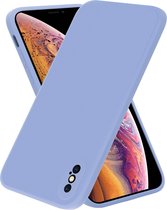ShieldCase geschikt voor Apple iPhone X / Xs vierkante silicone case - paars - Siliconen hoesje - Shockproof case hoesje - Backcover case - Bescherming