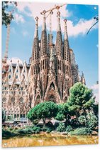 Tuinposter – Plaza De Gaudí - Spanje - 80x120cm Foto op Tuinposter  (wanddecoratie voor buiten en binnen)