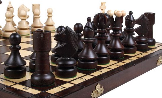 Thumbnail van een extra afbeelding van het spel LARGE PEARL - schaakbord met schaakstukken – Schaakspel -42x42cm.