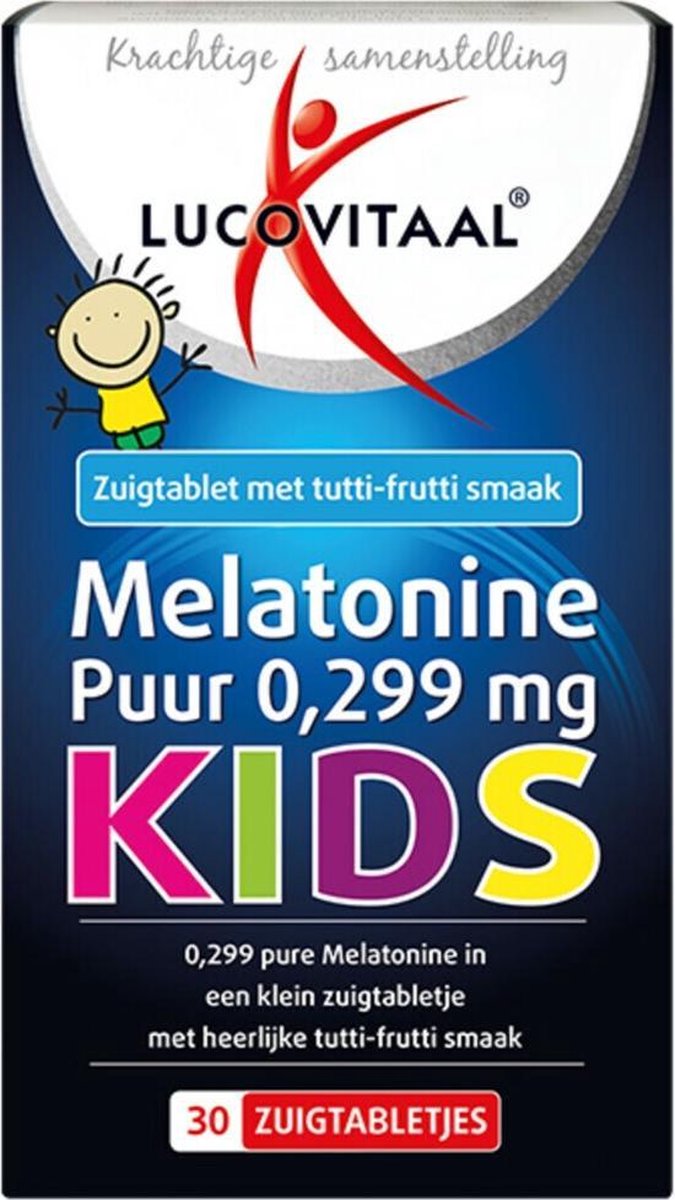 Lucovitaal Melatonine Puur Kids 0,299 milligram Voedingssupplement - 30 tabletten - Lucovitaal