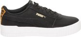 PUMA Carina Leo Sneakers Dames - Puma Black-Puma Black - Maat 38