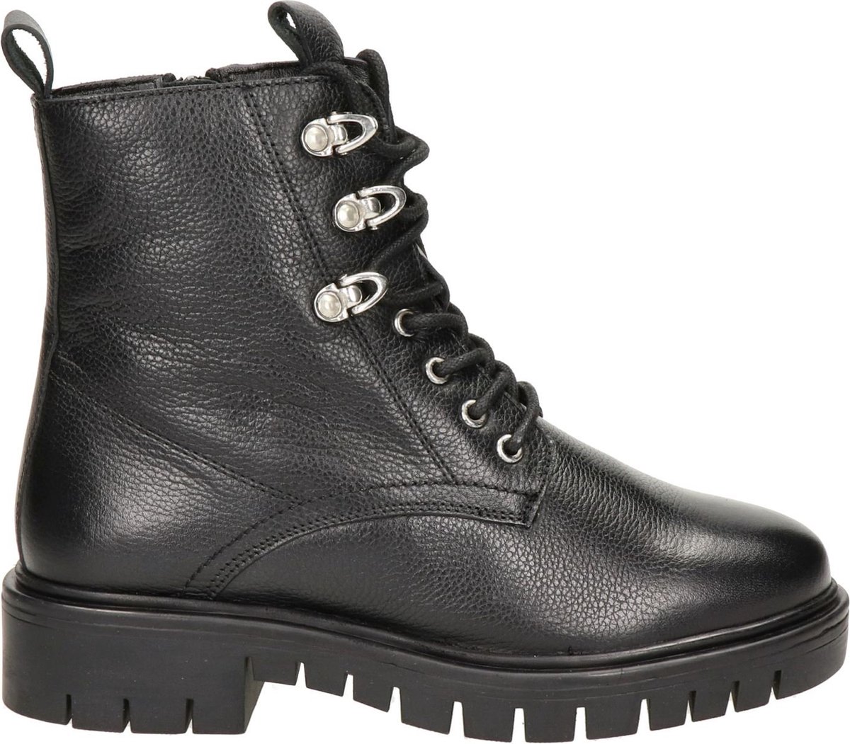 JJ Footwear Clipped dames veterboot - Zwart - Maat 39