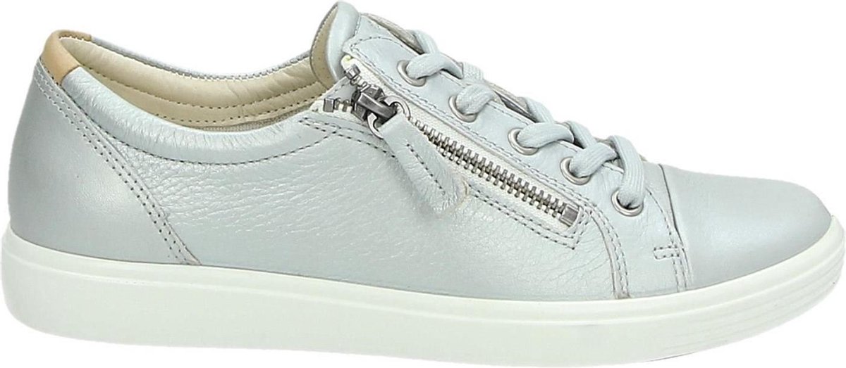 ECCO Soft 7 dames veterschoen - Zilver - Maat 42 | bol.com