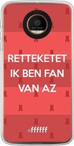 6F hoesje - geschikt voor Motorola Moto Z Force -  Transparant TPU Case - Retteketet ik ben fan van AZ #ffffff