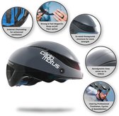 CADOMOTUS Omega Aero Helm | Professionele Aerodynamische Helm |  Schaatshelm | Fietshelm | Triathlonhelm | Ultra Licht & Lage weerstand | Voor Volwassenen | Maat M (54 - 57 cm) Gri
