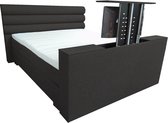 Slaaploods.nl Romance Plus - Complete Boxspring met TV Lift - t/m 43 inch - 180x210 cm - Zwart