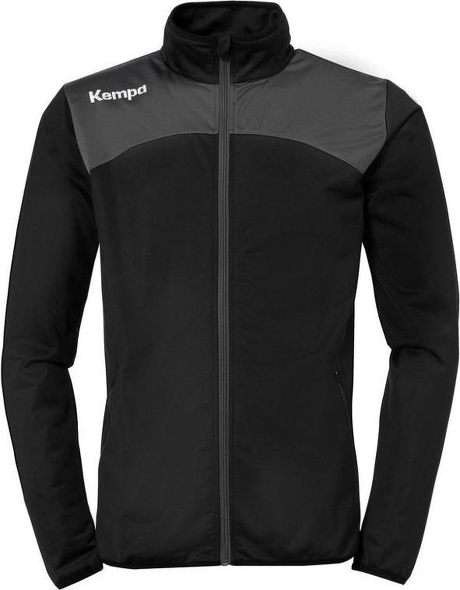 Kempa Emotion 2.0 Polyesterjack Kind Zwart-Antraciet Maat 128