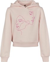 Urban Classics Kinder hoodie/trui -Kids 110- One Line Cropped Roze