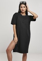 Urban Classics - Organic Oversized Slit Korte jurk - S - Zwart