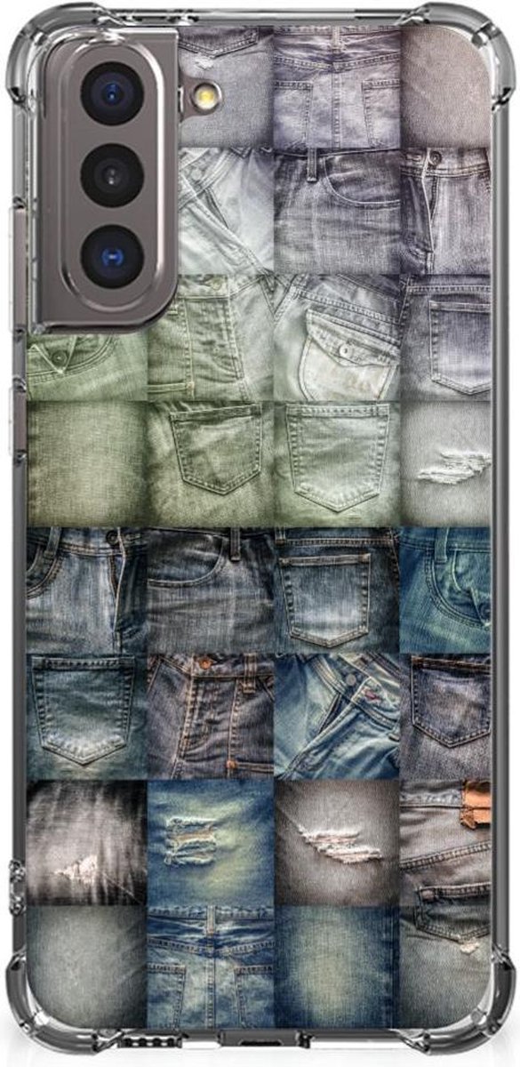 Anti Shock Bumper Case Samsung Galaxy S21 Spijkerbroeken
