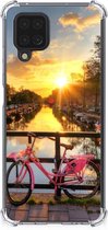 Back Case TPU Siliconen Hoesje Geschikt voor Samsung Galaxy A12 Telefoon Hoesje met doorzichtige rand Amsterdamse Grachten