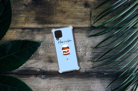 Etui pour téléphone portable Samsung Galaxy A12 Etui en silicone transparent avec bord transparent Nut Home